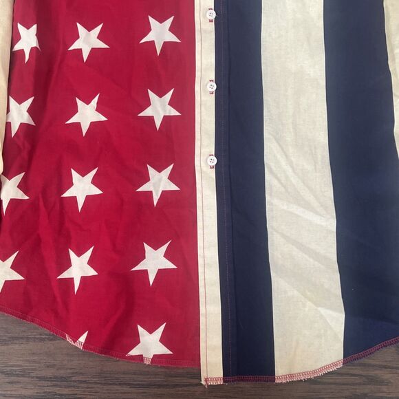 Brooks and Dunn Mens Western Button Down Shirt size M American Flag Vintage - Picture 5 of 14